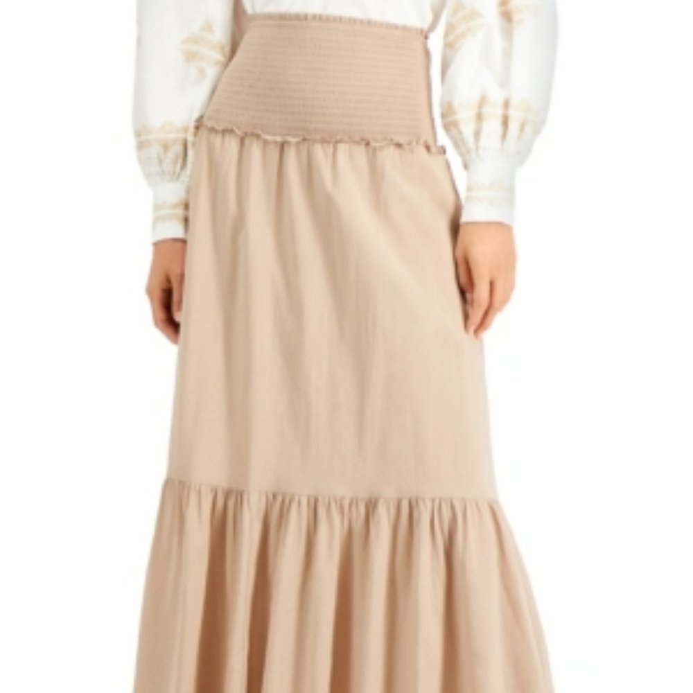 Inc International Concepts Smocked Tiered Maxi Skirt